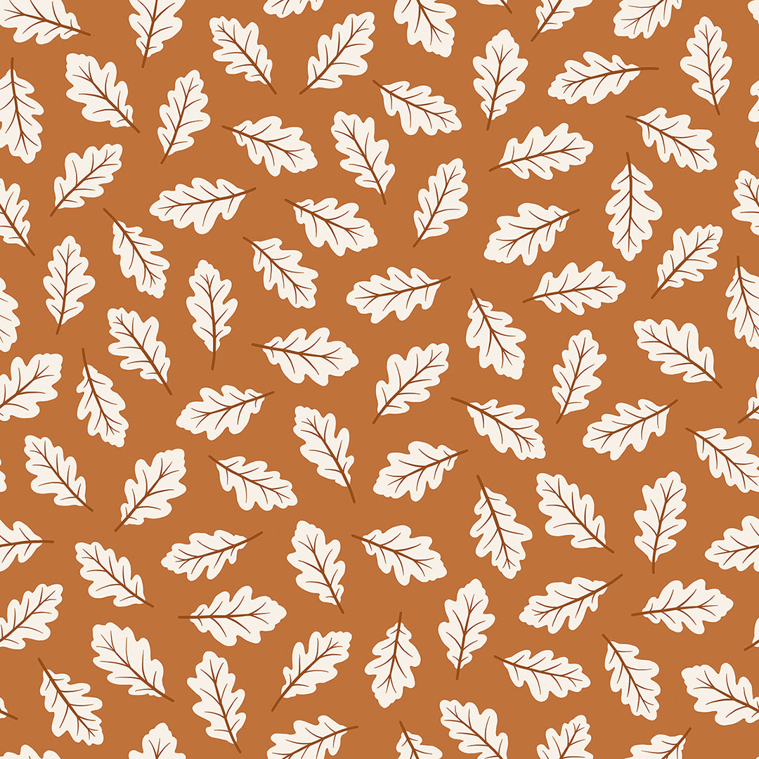 JÖRO - Wallpaper sample, oak leaves (camel)