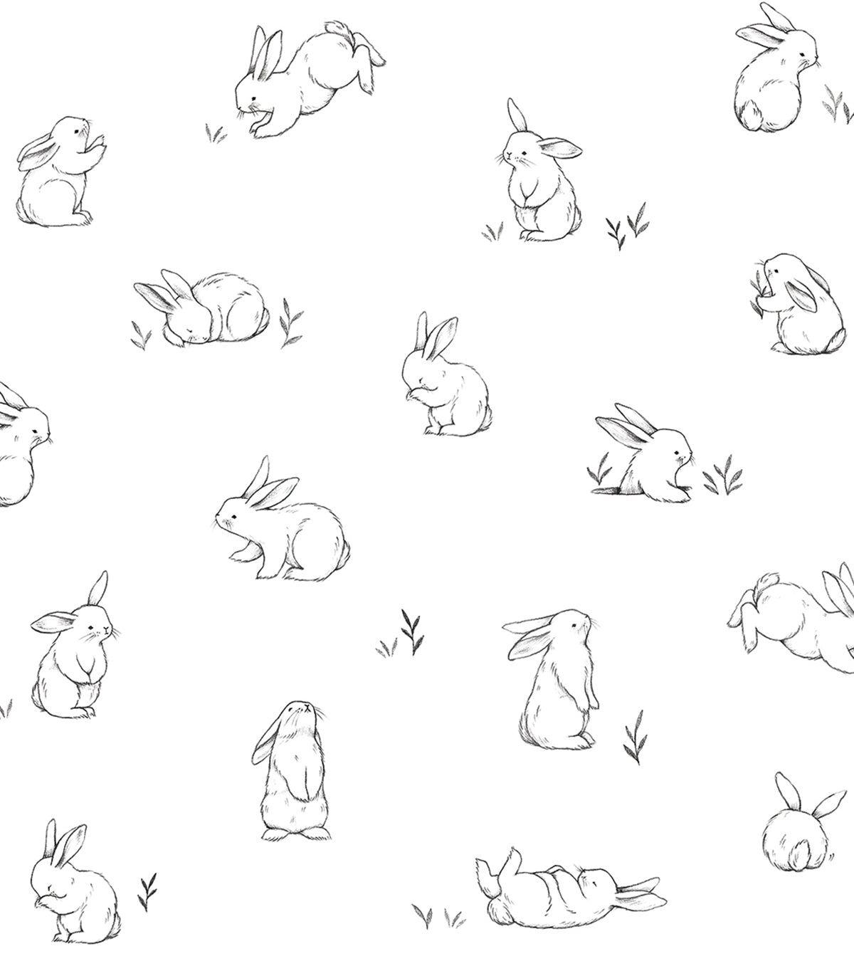 BUNNY - Wallpaper sample, scattered rabbits