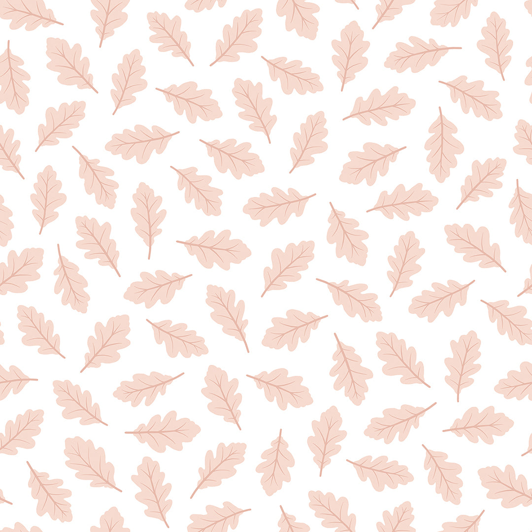 JÖRO - Wallpaper Sample, Oak Leaves (Pink)