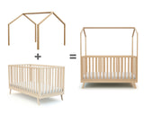 Wooden children's canopy 70 x 140 Beech Varnished