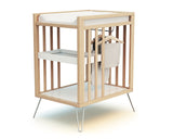 Wooden changing table with shelves and steel base - Jurababy