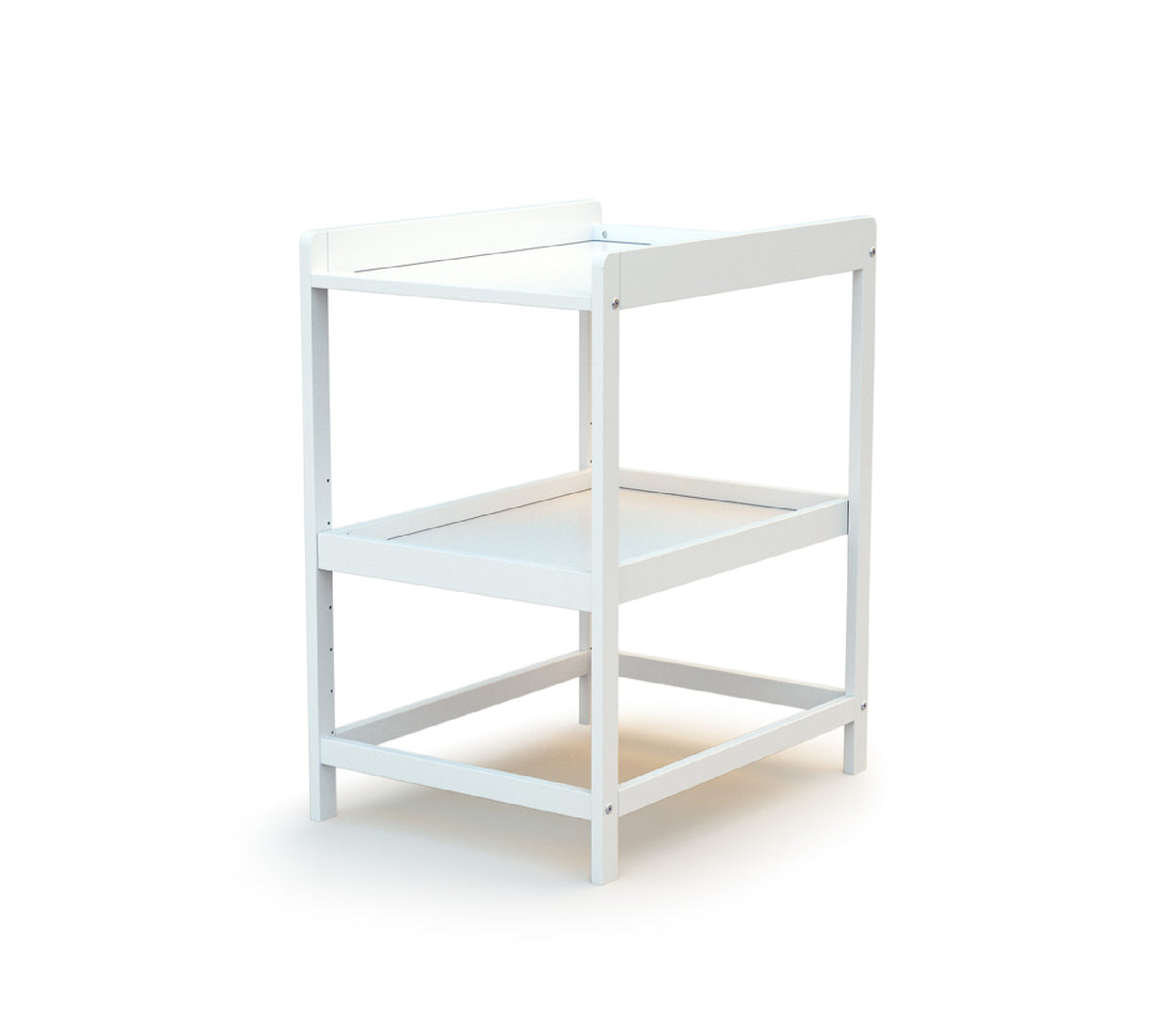 1-shelf white wooden changing table