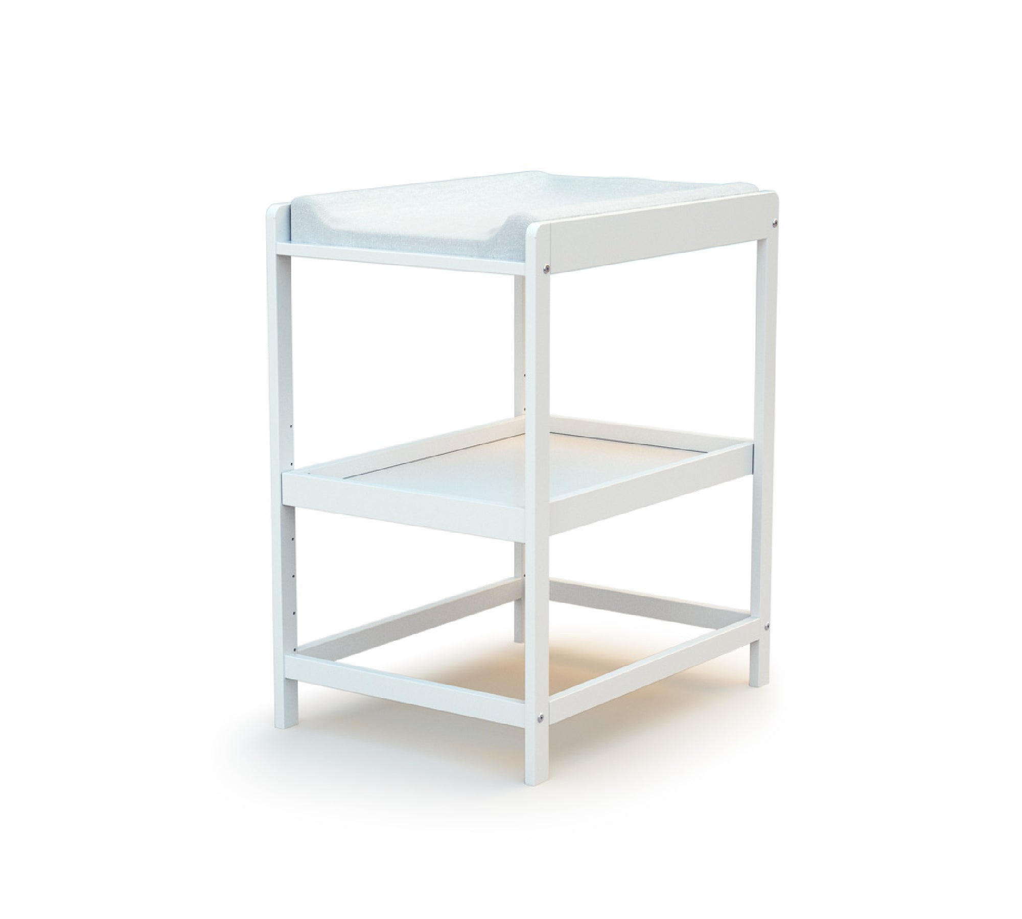 1-shelf white wooden changing table