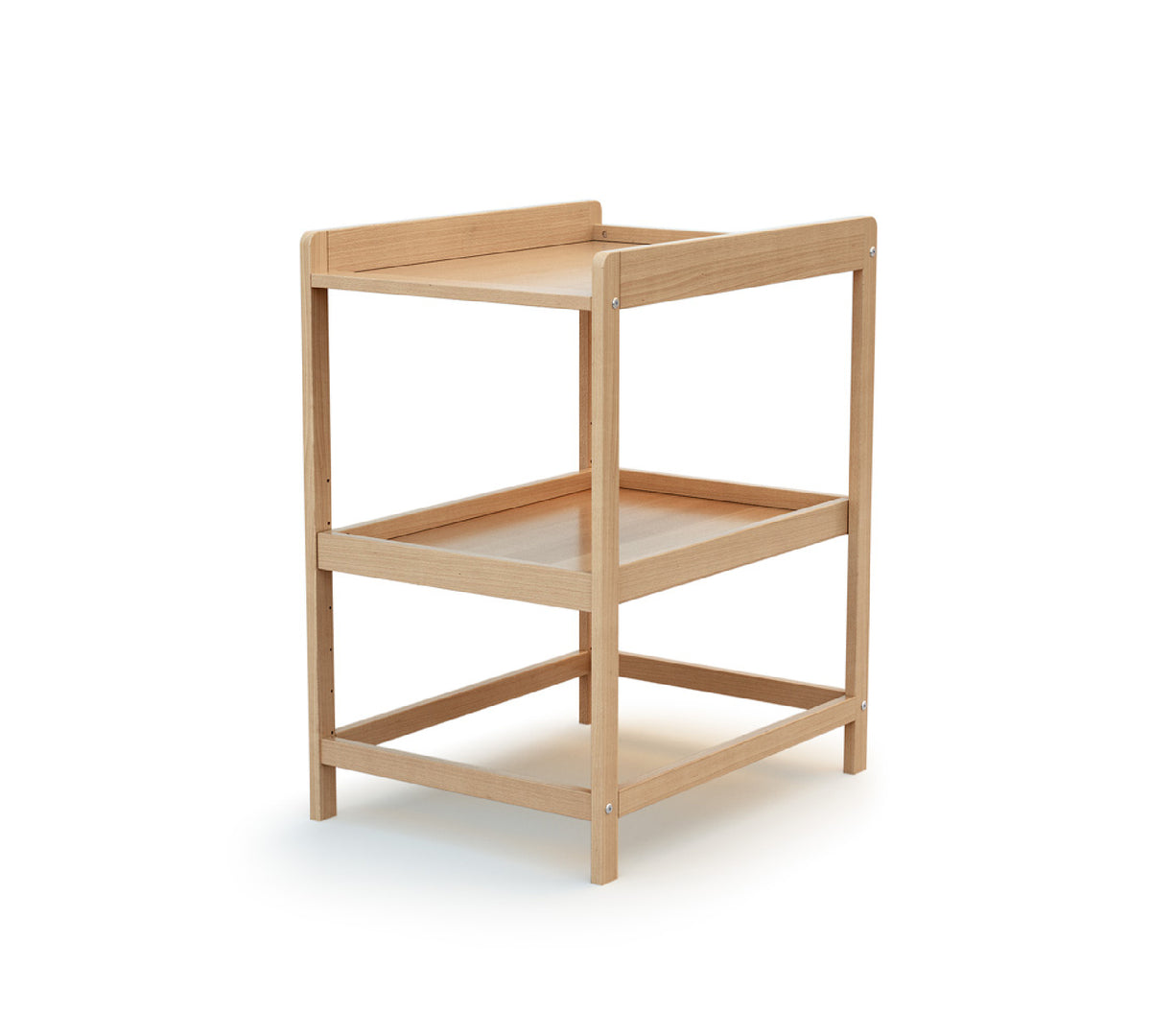 1-shelf changing table in varnished beech wood