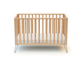 Wooden crib bed with steel legs, 60 x 120 cm - Jurababy