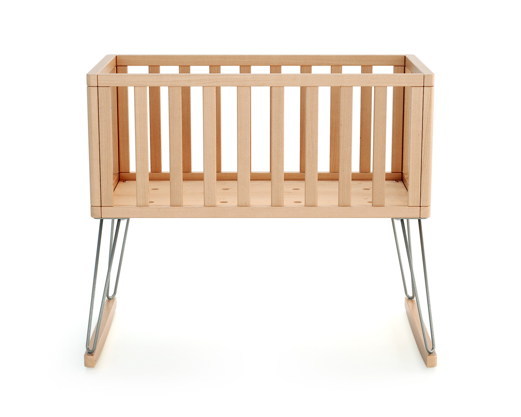 Wood and steel rocking cradle - Jurababy