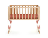 Terracotta wooden rocking cradle