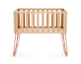 Terracotta wooden rocking cradle