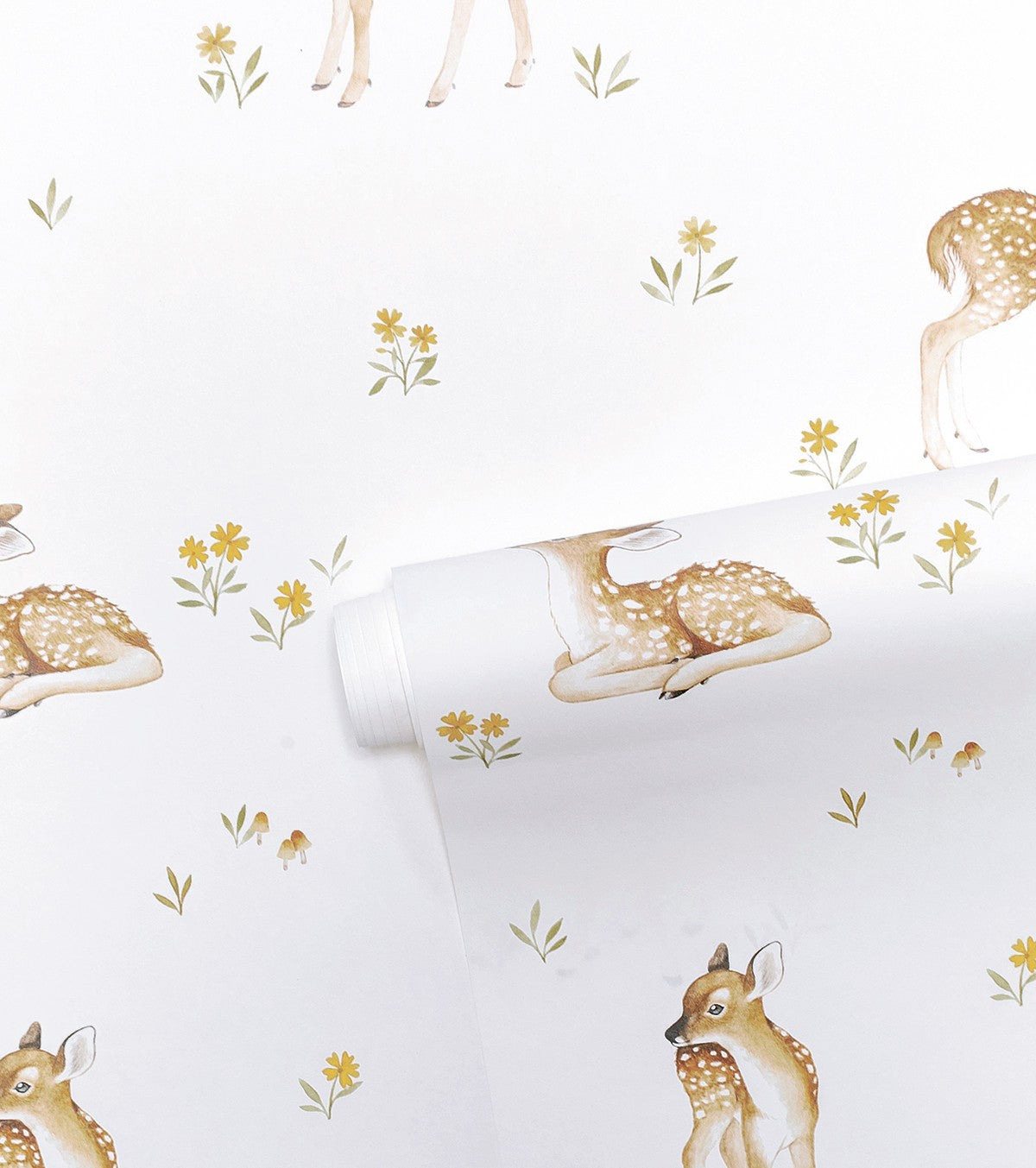 OH DEER - Children's wallpaper - Vintage fawn motif