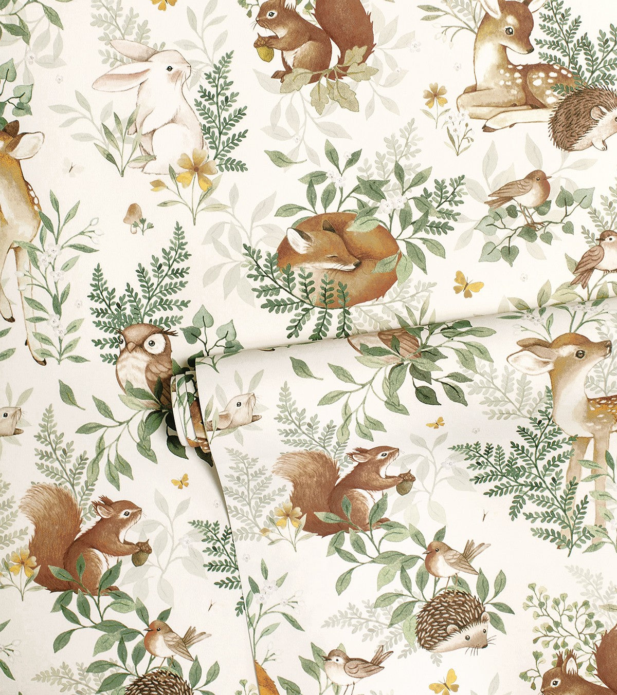 FOREST - Children's wallpaper - Forest animal motif (RECONDITIONED PRODUCT)