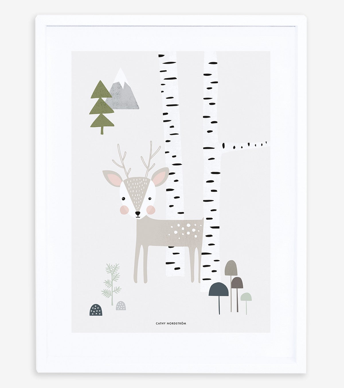 IN THE WOODS - Children's poster - The deer