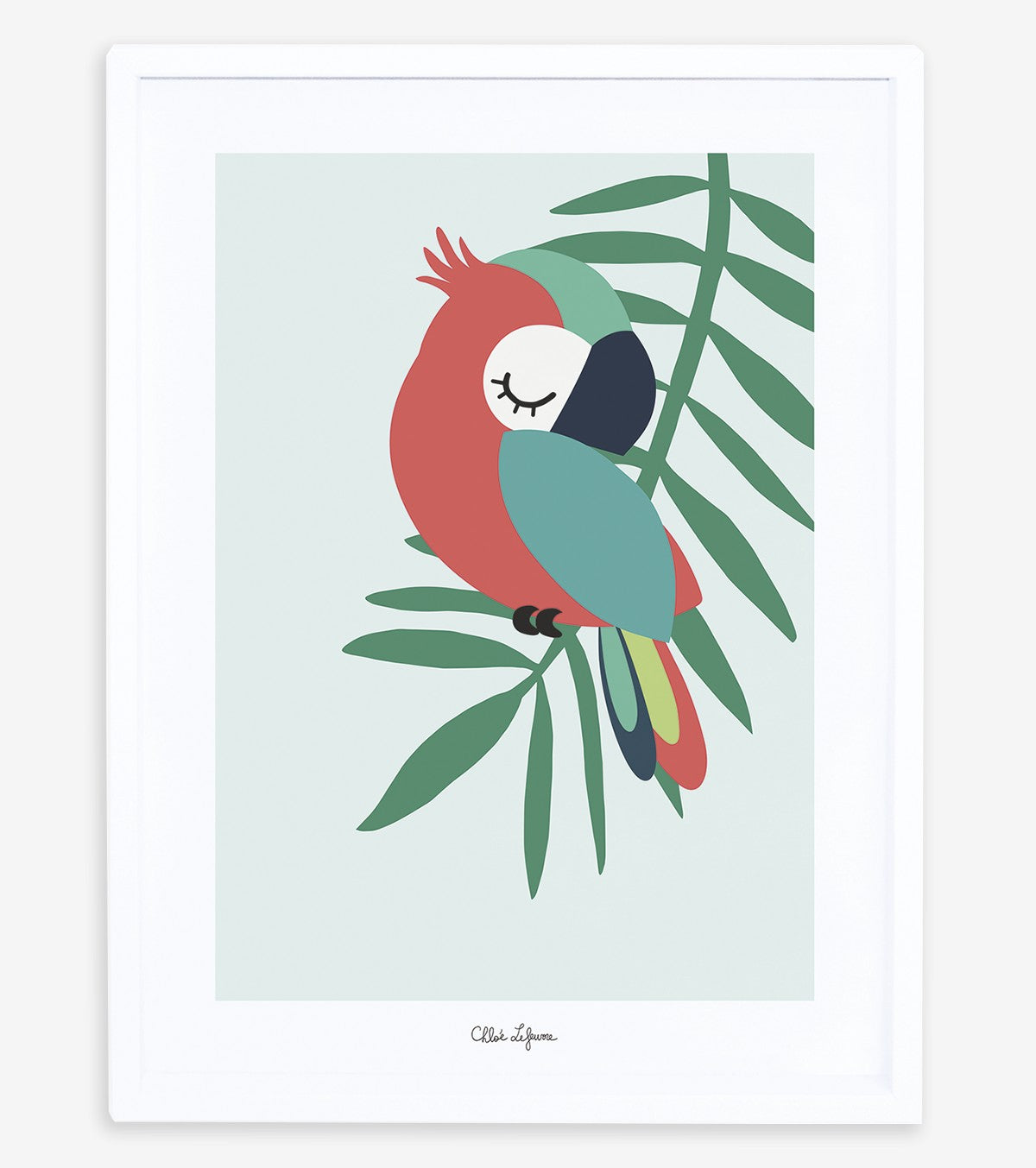 TROPICA - Children's poster - The parrot (green)