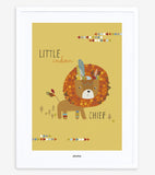 LITTLE INDIANS - Children's poster - Lion