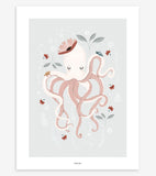 OCEAN FIELD - Children's poster - The octopus