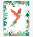RIO - Children's poster - Parrot and leaves