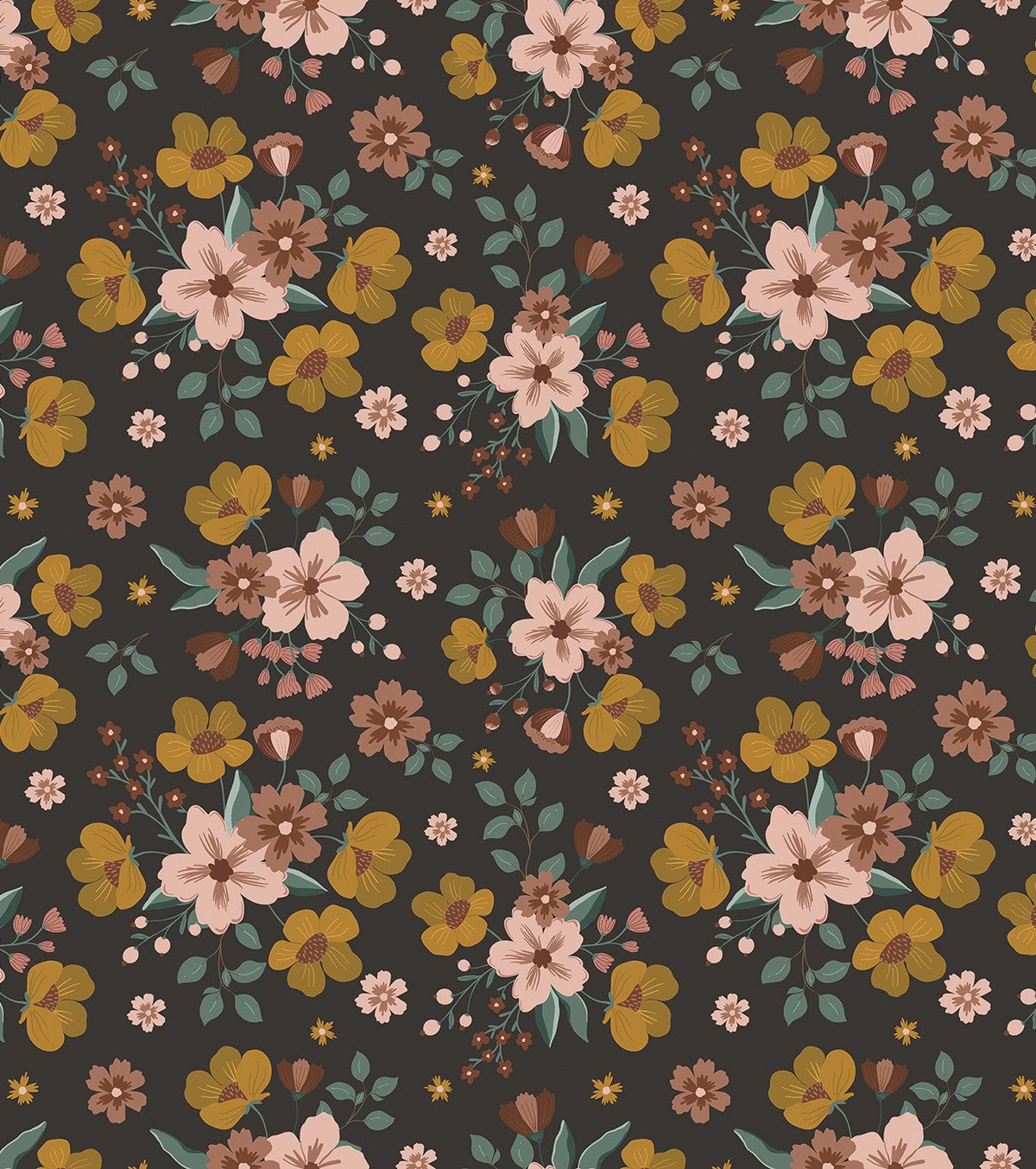 CAPUCINE - Children's wallpaper - Bouquet motif