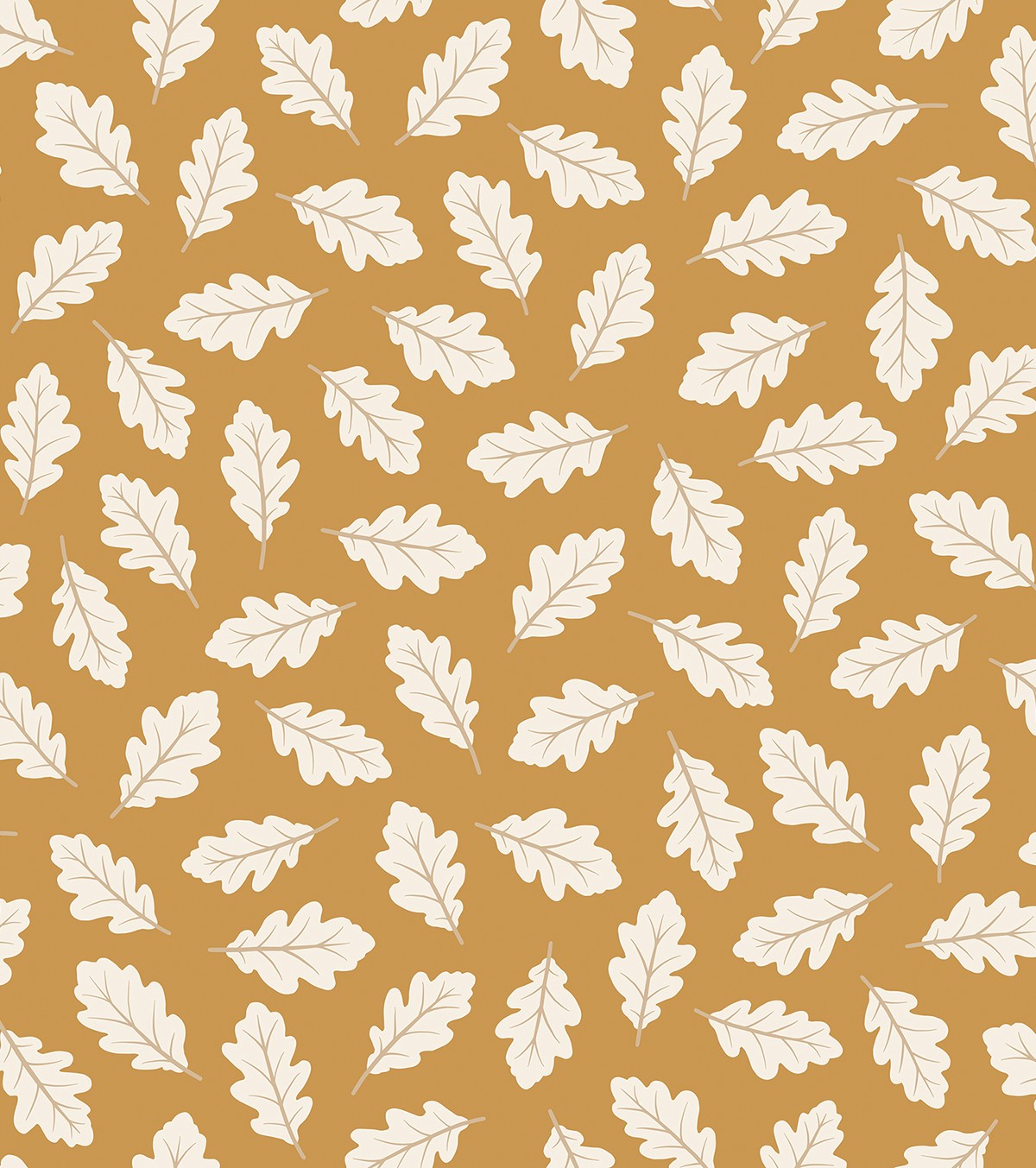 JÖRO - Children's wallpaper - Oak leaf pattern