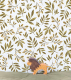 FELIDAE - Children's wallpaper - Green motif