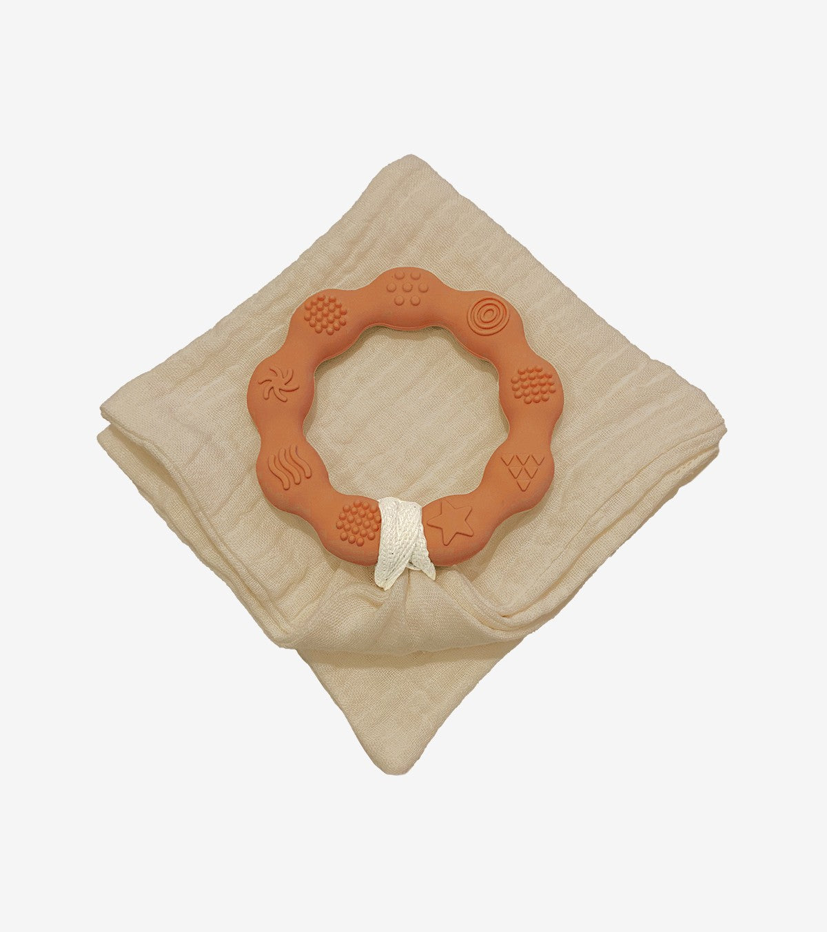 Terracotta teething ring and diaper