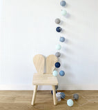 24 cotton balls light garland (blue) - Decorative indoor lighting