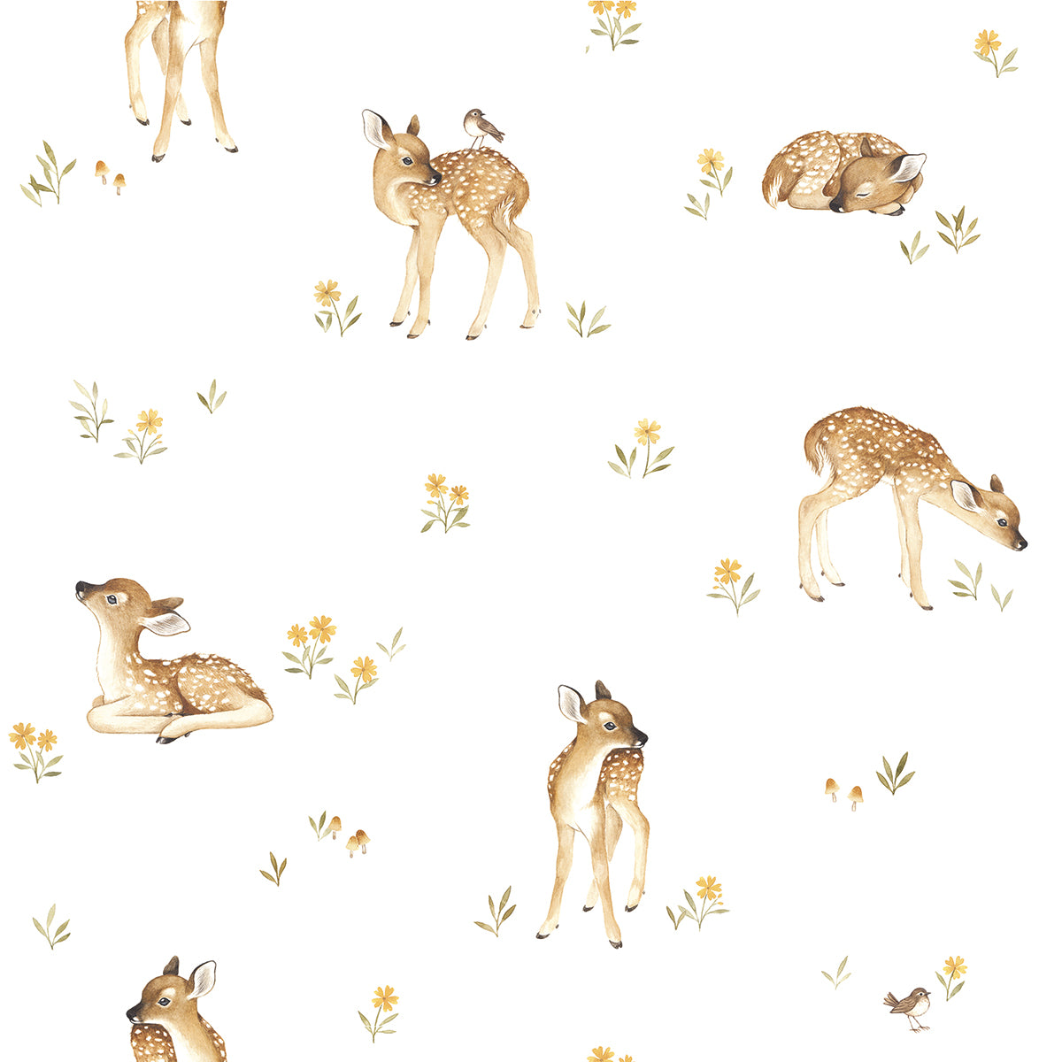 OH DEER - Sample wallpaper, fawns