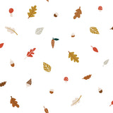 FOREST HAPPINESS - Sample wallpaper, scattered autumn leaves