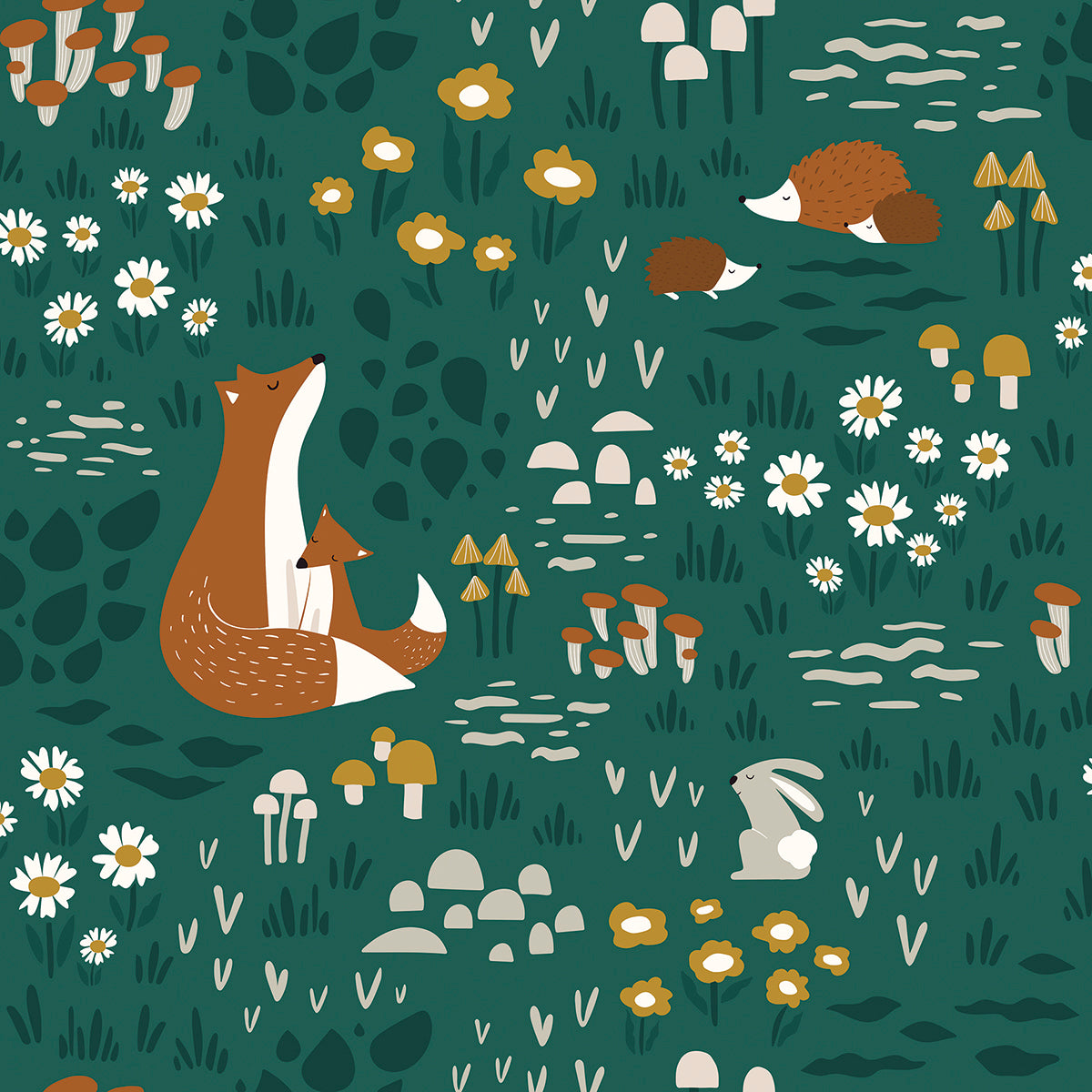 FOREST HAPPINESS - Sample wallpaper, forest animals