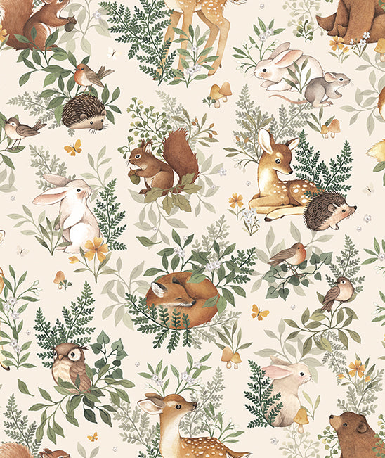 FOREST - Sample wallpaper, friends of the forest (beige background)