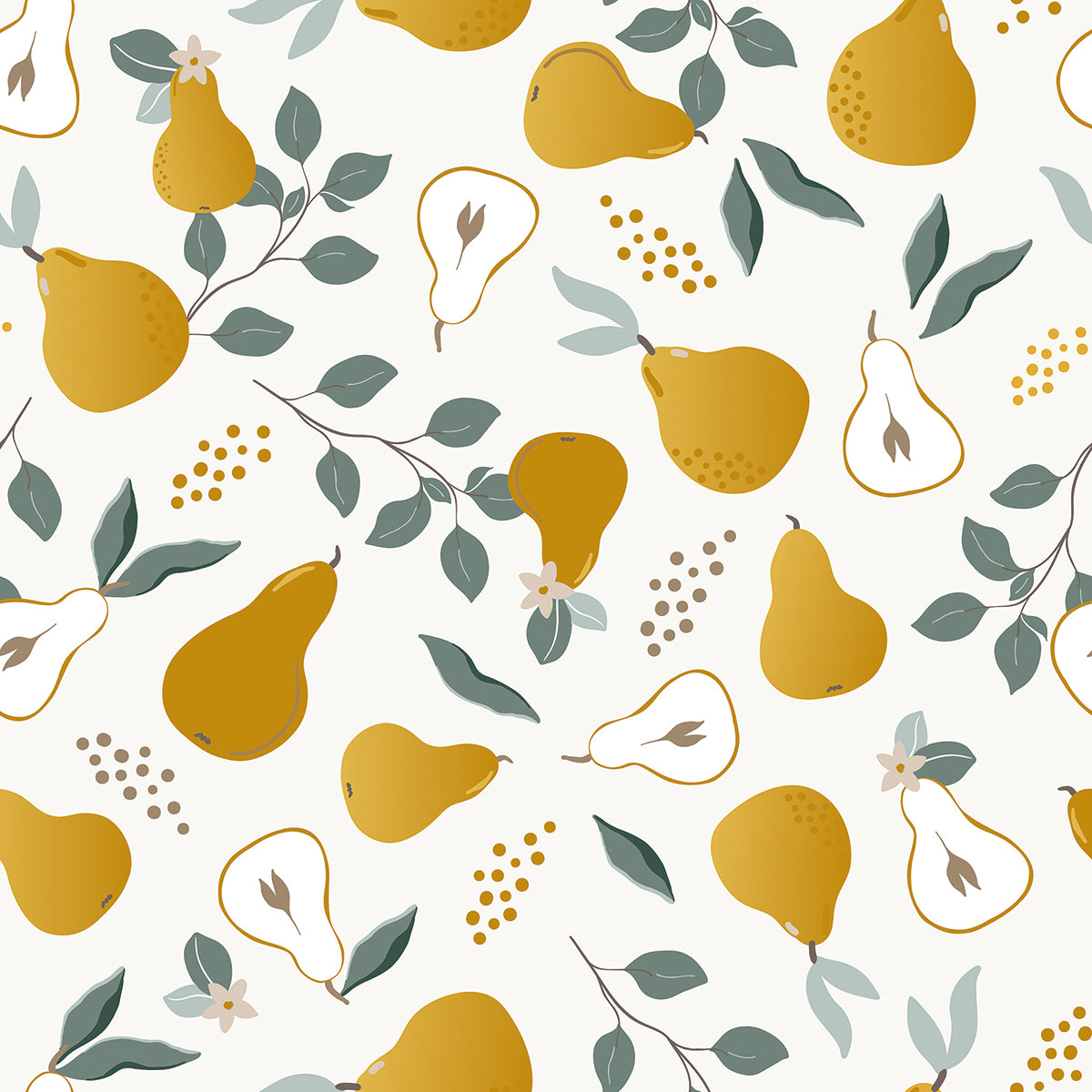 LOUISE - Wallpaper sample, pears