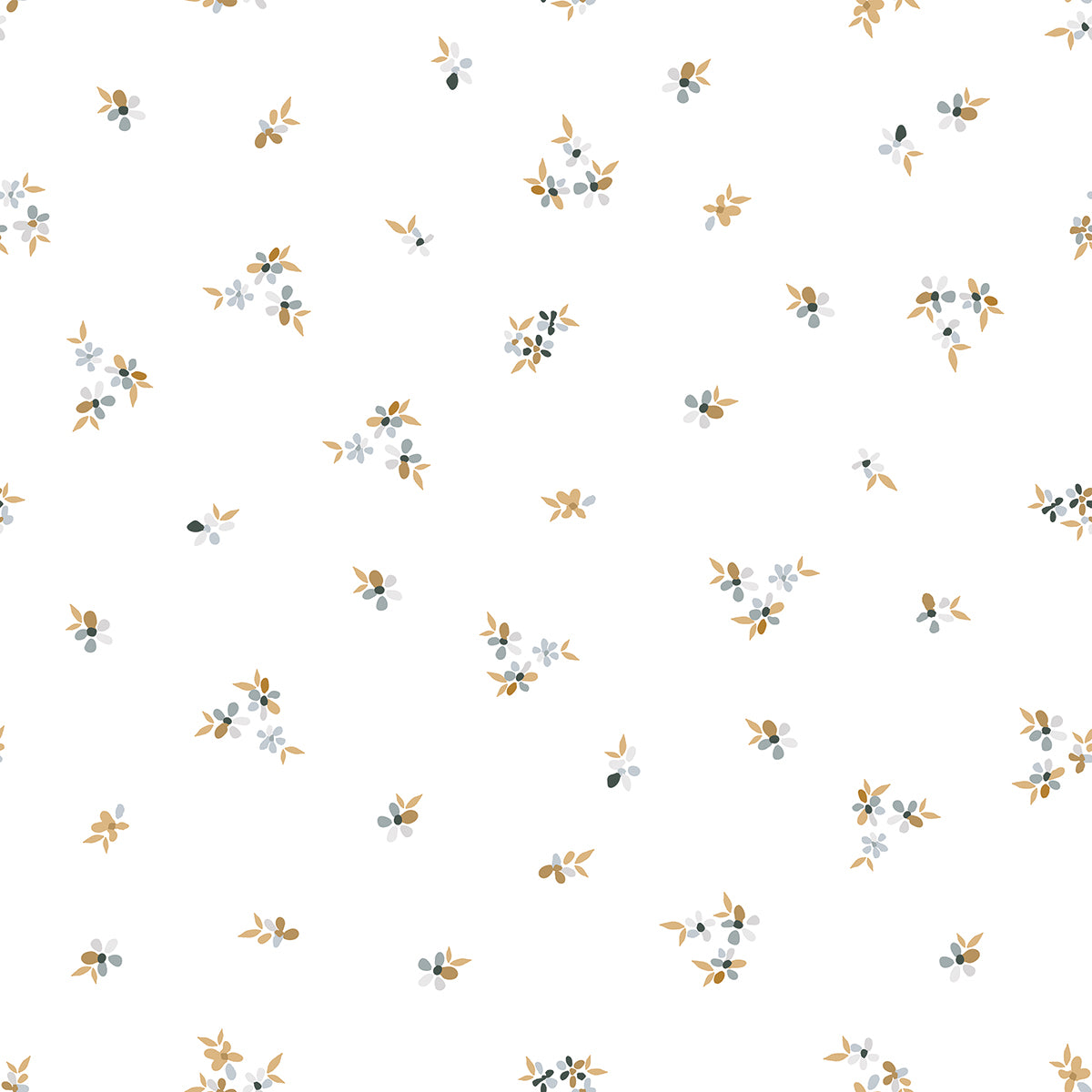 BRAYLYNN - Sample wallpaper, floral (white)