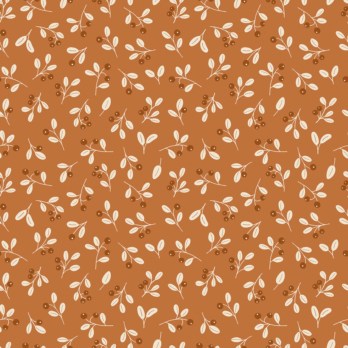 JÖRO - Wallpaper Sample, Wild Berries (camel/camel)