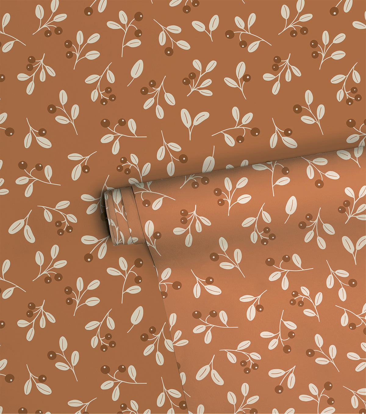 JÖRO - Children's wallpaper - Bay and leaf motif
