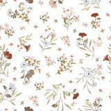 LILYDALE - Sample wallpaper, floral poetry (white)