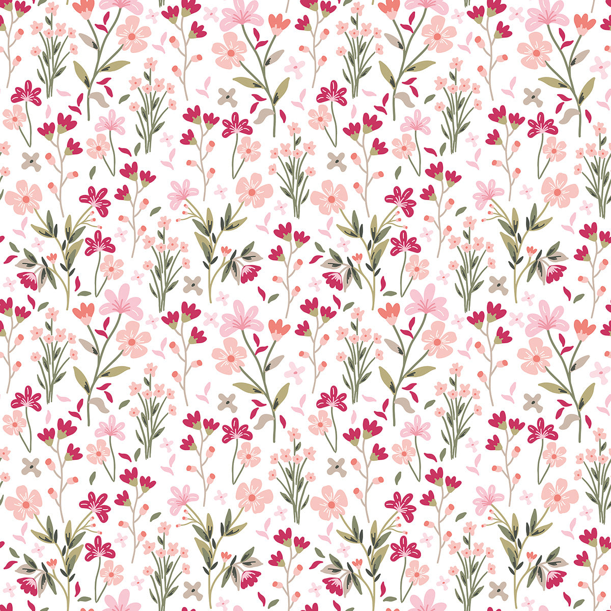 MAGENTA GARDEN - Sample wallpaper, summer garden (light)