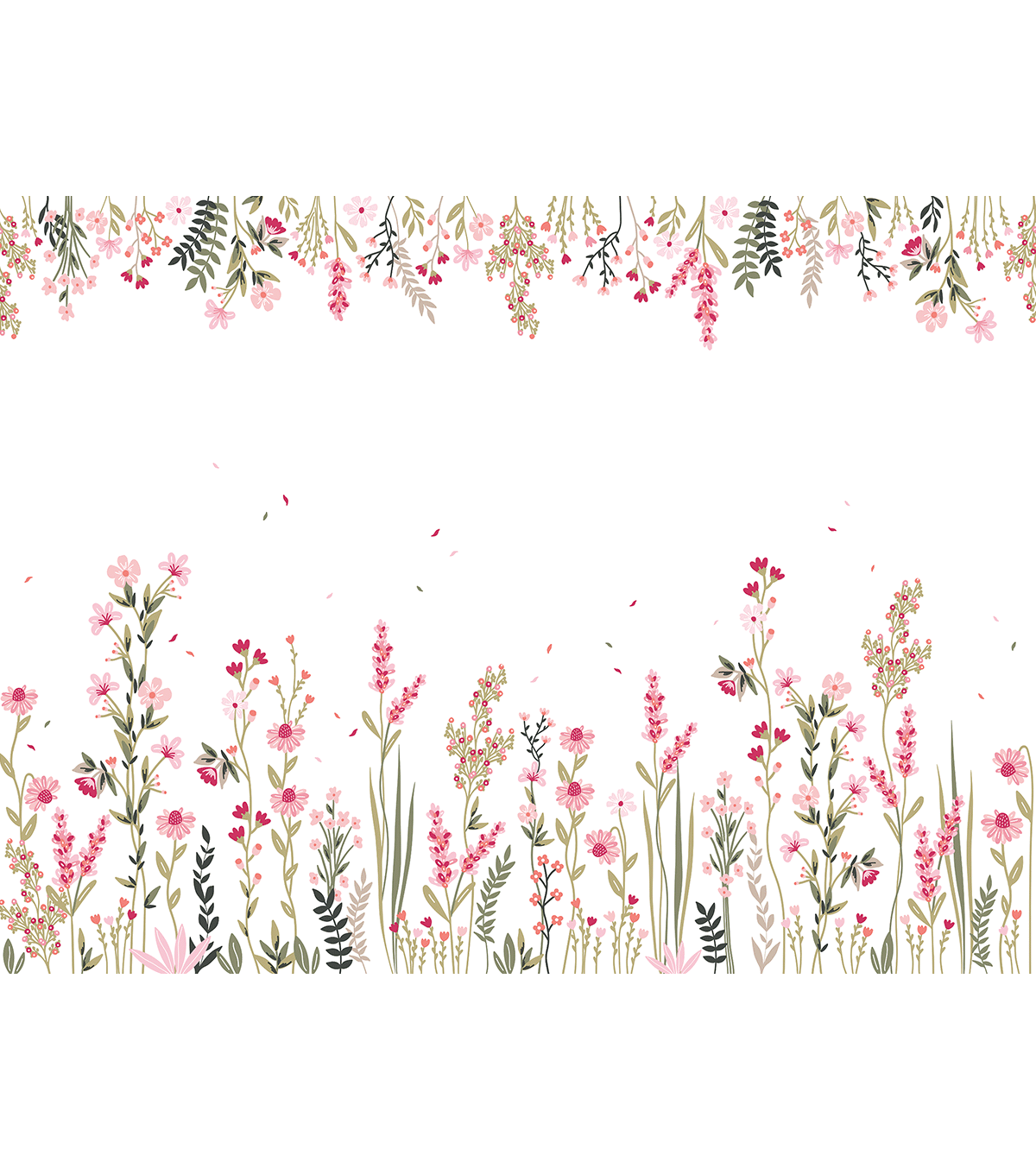MAGENTA - Panoramic wallpaper - A field of flowers