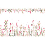 MAGENTA GARDEN - Panoramic wallpaper sample, a field of flowers