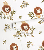 FELIDAE - Children's wallpaper - Gentle lion motif