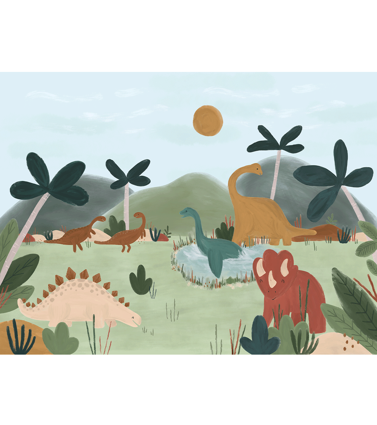 SUNNY - Panoramic wallpaper - Cool dinosaurs