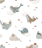 LOTAN - Children's wallpaper - Whales at sea