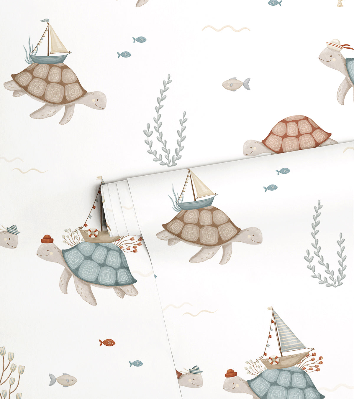 LOTAN - Children's wallpaper - Turtles at sea