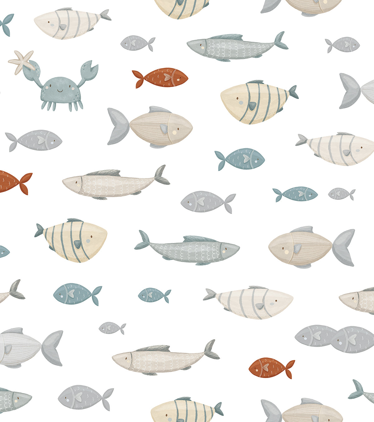 LOTAN - Children's wallpaper - Fish in the sea