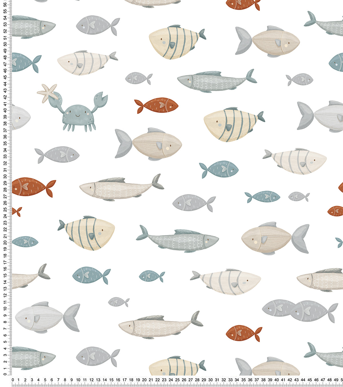 LOTAN - Children's wallpaper - Fish in the sea