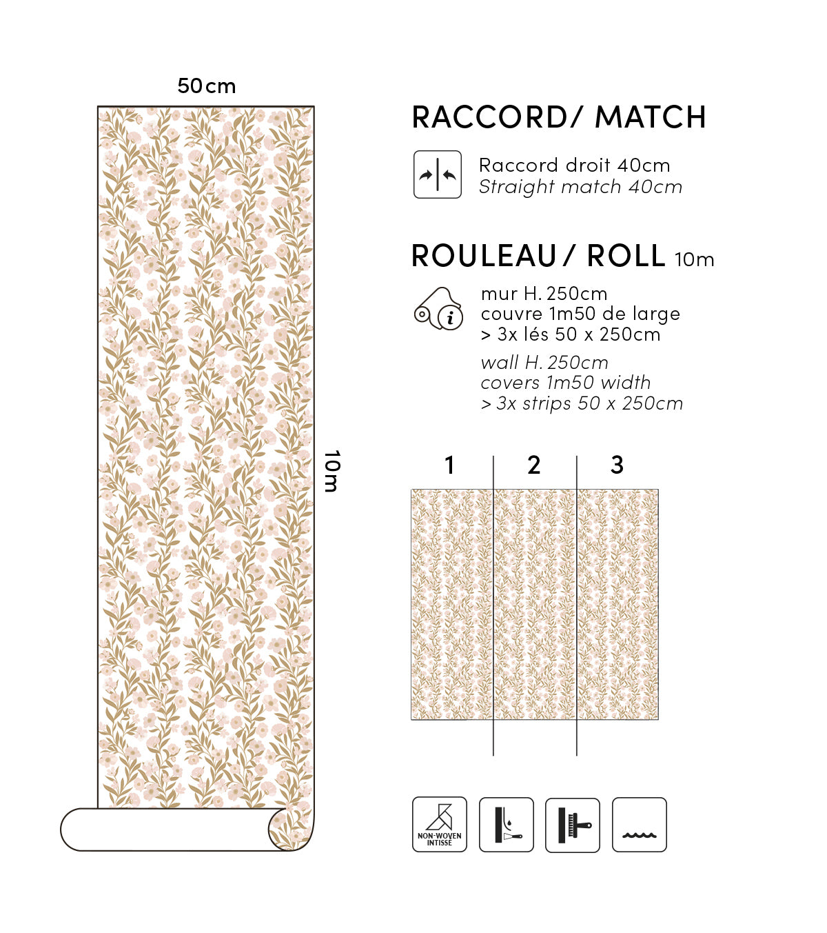 ELEONORE - Children's wallpaper - Flower garlands