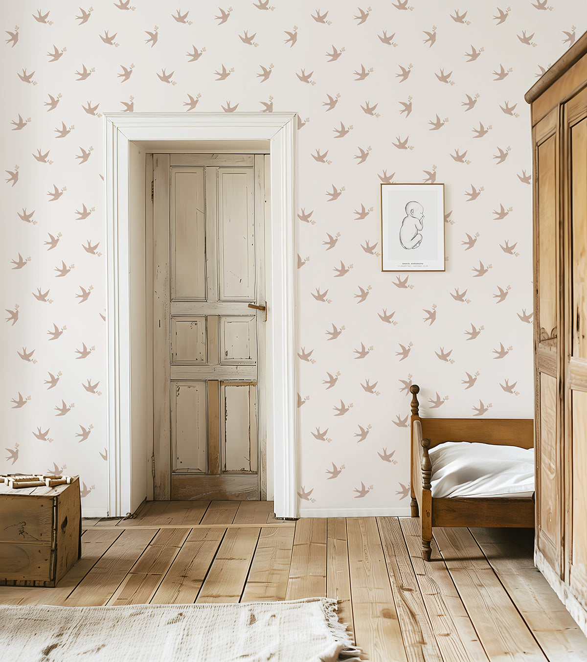 ELEONORE - Children's wallpaper - The swallows