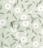 EDEN - Children's wallpaper - White rosebuds and sparkle