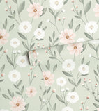 EDEN - Children's wallpaper - Floral hatching