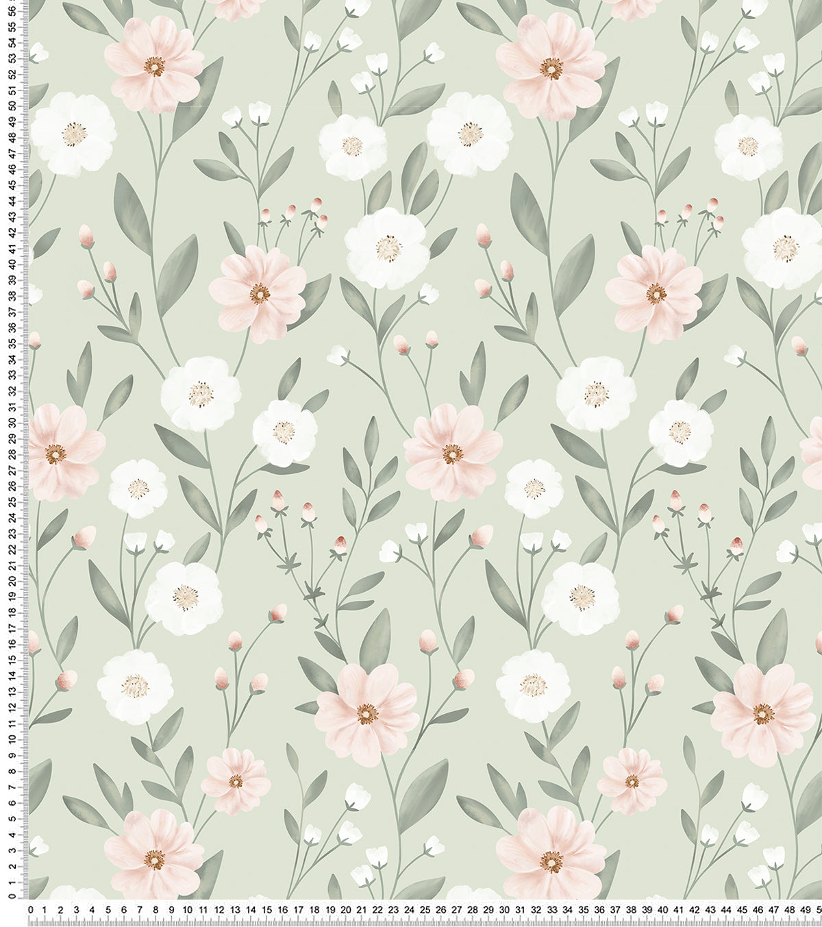 EDEN - Children's wallpaper - Floral hatching