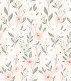 EDEN - Wallpaper Sample - Floral blossom (pink background)