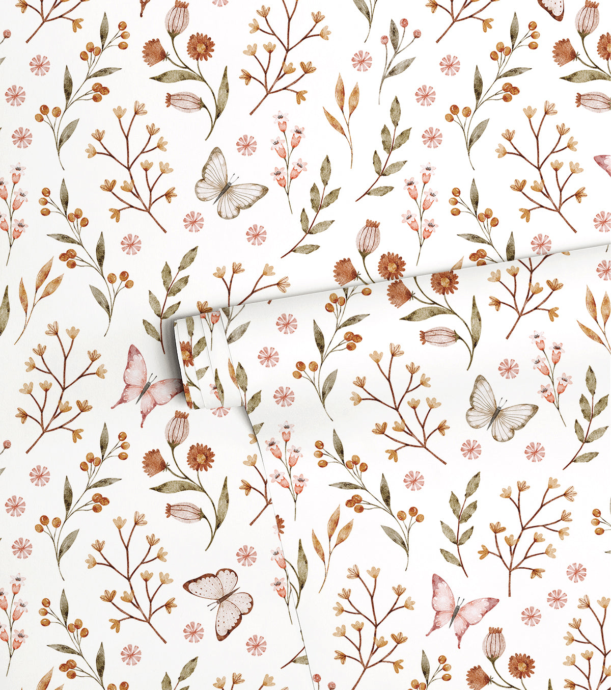 COCCINELLA - Children's wallpaper - Butterflies and flowers