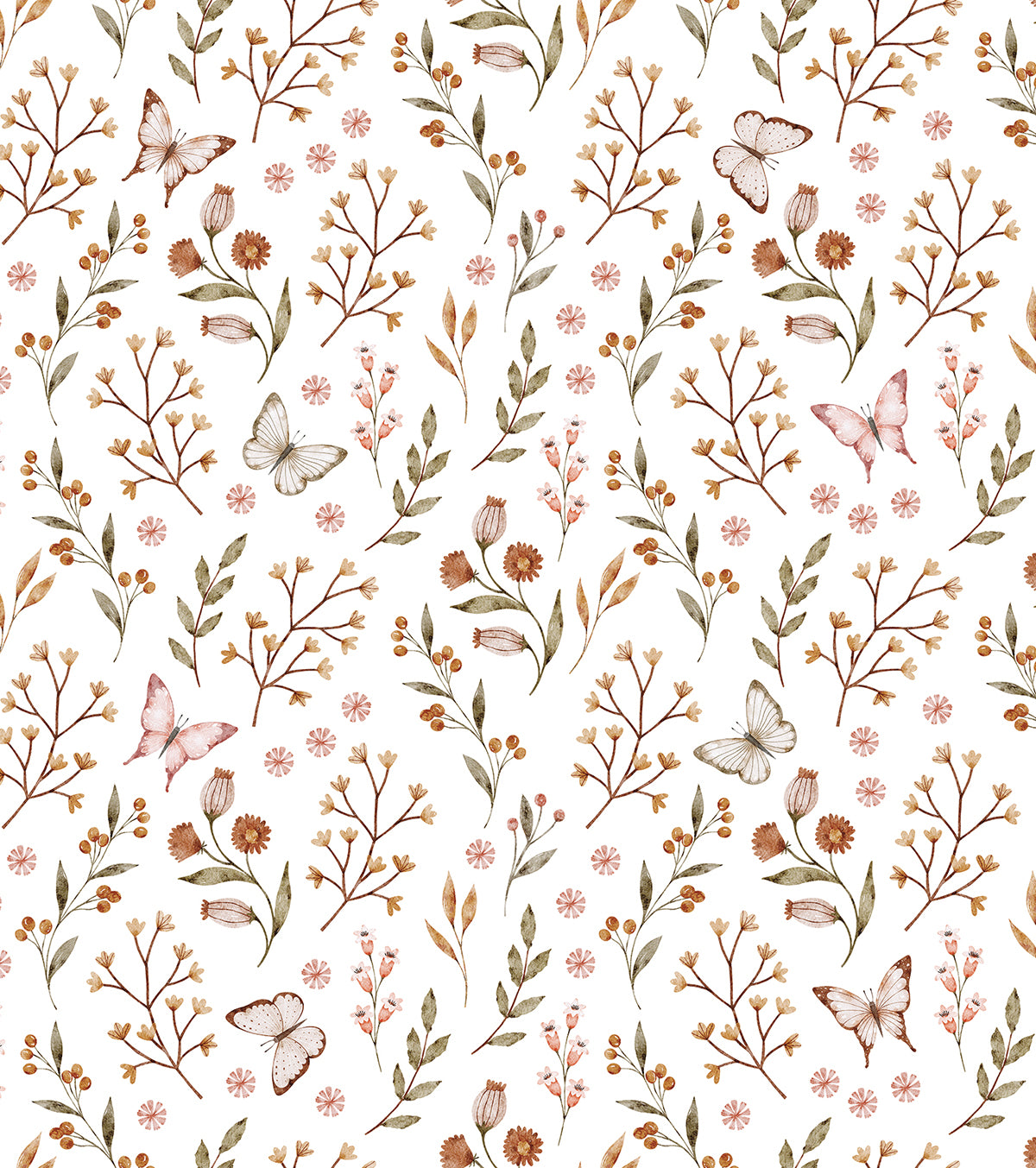 COCCINELLA - Children's wallpaper - Butterflies and flowers